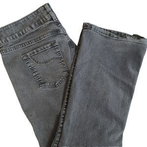 Riders by Lee Jeans Womens Size 16P Boot Cut Mid Rise Black Washed Denim Stretch